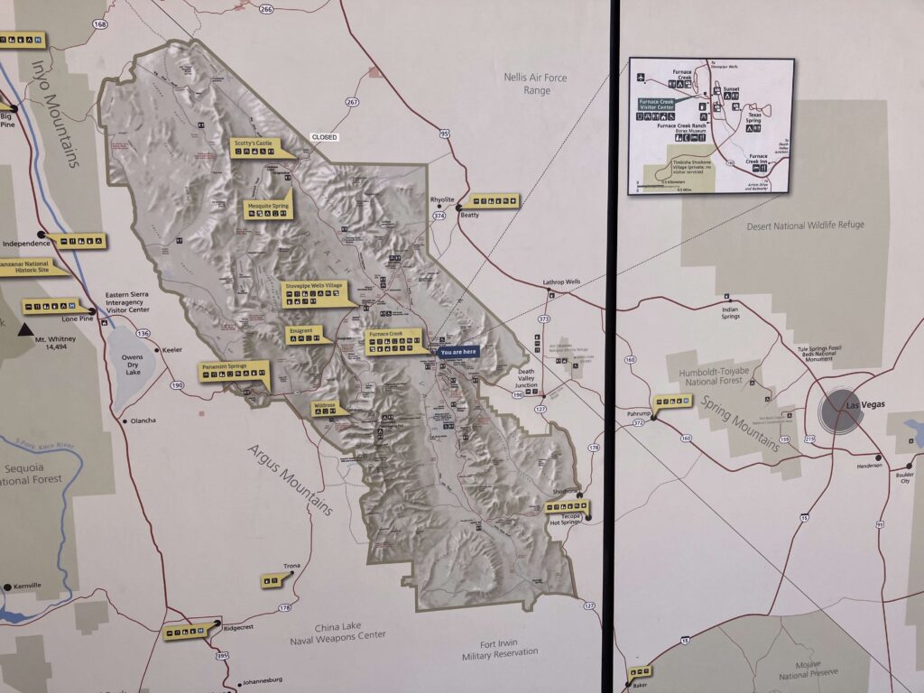 デスバレー全体の地図もあります！
