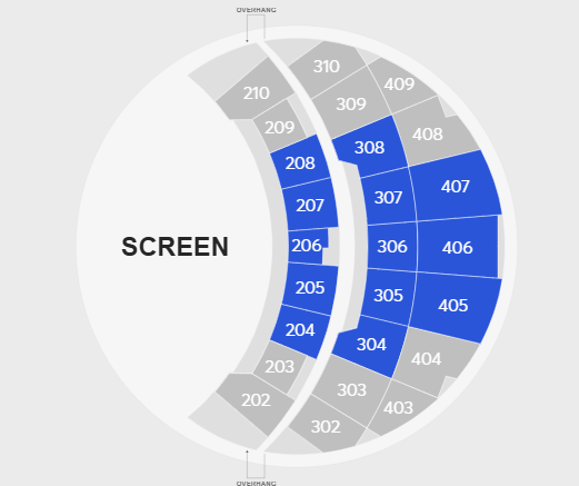 スフィアの中の座席表