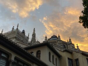グラナダのカテドラルの夕焼け