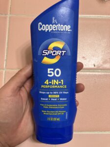 子どもにも使いやすい、環境配慮成分のCoppertone Sport SPF50の日焼け止め