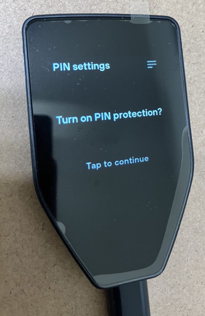 次にPINの設定画面