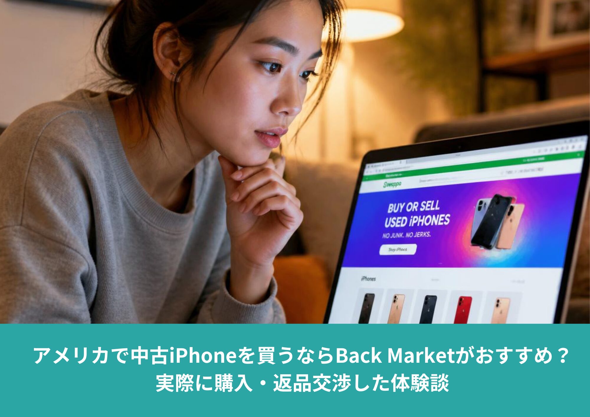 back Marketで買い物をする女性